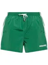 Dsquared2 Embroidered Logo Swim Trunks In Green