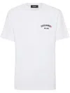 Dsquared2 Men White Crewneck T-shirt With Logo Lettering On The Front In Cotton Man In ホワイト