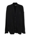 Dsquared2 Embroidered-logo Virgin Wool Cardigan In Black