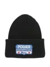 Dsquared2 Embroidered Logo-patch Beanie Hat In Black