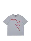 Dsquared2 Embroidered Logo-print T-shirt In Gray