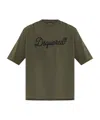 Dsquared2 Embroidered Loose Fit T-shirt In Brown
