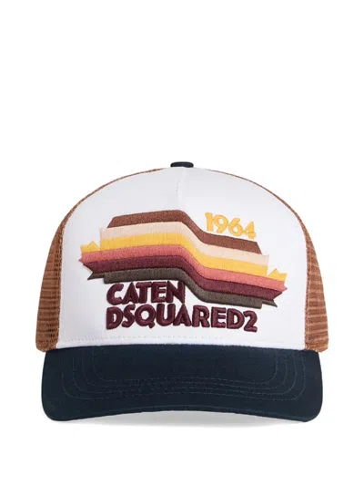 Dsquared2 Embroidered Mesh-panel Baseball Cap In Multi