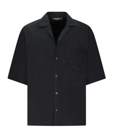 DSQUARED2 DSQUARED2 NOTCH COLLAR MUAY-THAI SHIRT