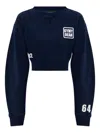 Dsquared2 Crew Neck Long Sleeve Sweatshirt In Blue