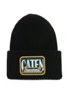 Dsquared2 Embroidered Patch Beanie Hat In Black