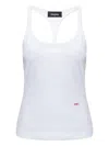 Dsquared2 Embroidered Racerback Ttank Top In White