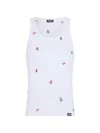 Dsquared2 Embroidered Ribbed Tank Top In Multi