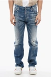 Shop Dsquared2 Embroidered Roadie Slim Fit Jeans With Distressed Effect
