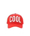 Dsquared2 Embroidered-slogan Baseball Cap In Red