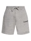 Dsquared2 Logo Embroidered Drawstring Shorts In Gray