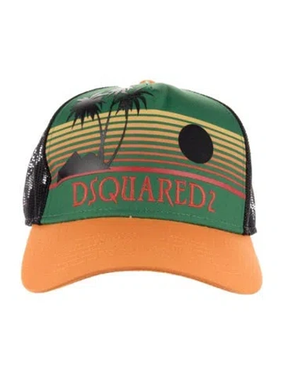 Pre-owned Dsquared2 Embroidered Trucker Hat In Black