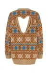 Dsquared2 Dsquared Embroidered Wool Blend Cardigan In Multicolor