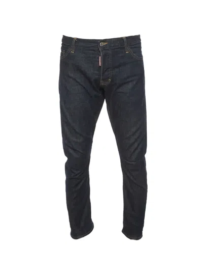 Pre-owned Dsquared2 Embroidered-detail Jeans In Blue