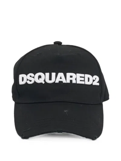 Pre-owned Dsquared2 Embroidered-logo Baseball Cap In Black