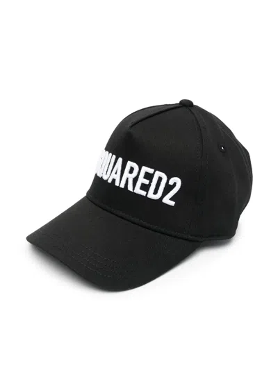 Dsquared2 Kids' Embroidered-logo Baseball Cap In Black