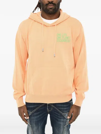 Dsquared2 Embroidered-logo Hoodie In Neutral