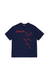 Dsquared2 Embroidered-logo T-shirt In Blue