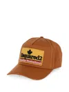 Dsquared2 Embroidered-patch Distressed Baseball Cap In Brown