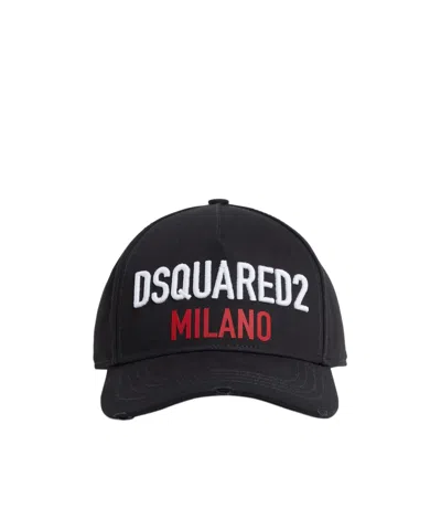 Dsquared2 Embroidered Logo Baseball Cap In Black