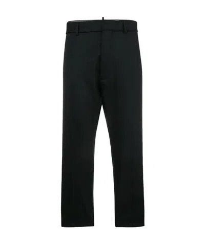 Dsquared2 Embroidery Striped Trousers In Black