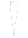 Dsquared2 Enamel-cross Necklace In Metallic