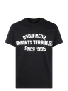 Dsquared2 Cool Fit Enfant Terribles Black T-shirt In Black
