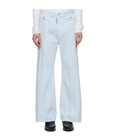 Dsquared2 Eros Belt Loop Jeans In Blue