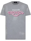 Dsquared2 Crew Neck Jersey T-shirt With Distressed Effect In Grey