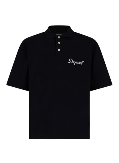 Dsquared2 Essential Polo Shirt In Black