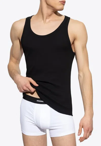 Dsquared2 Essential Tank Tops - Set Of 2 In Black