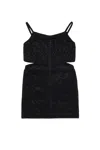 Dsquared2 Evening Dress With Rhinestones In Black