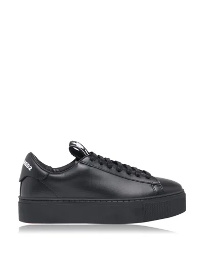 Dsquared2 Evolution Tape Logo Sneakers In Black