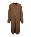 Dsquared2 Extra-long Distressed Knitted Cardigan In Brown