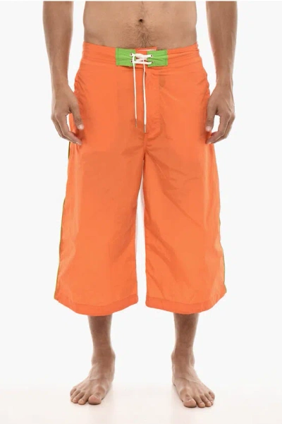 Dsquared2 Extra-long Swim Short With Contrasting Desing