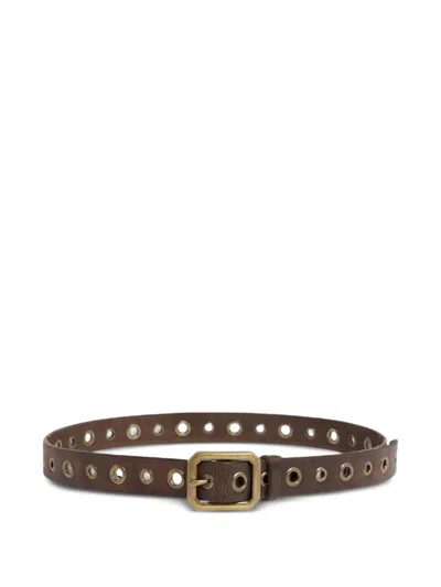 Dsquared2 Eyelet Buckle Belt In Brown