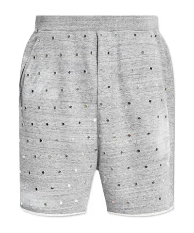 DSQUARED2 DSQUARED2 UNBRUSHED MELANGE FLEECE SHORTS
