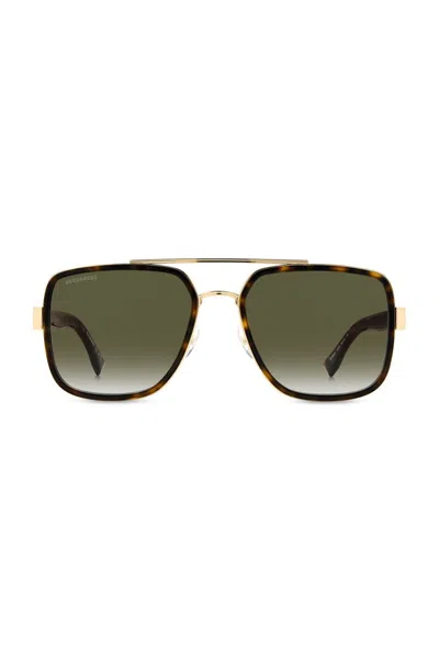 Dsquared2 Eyewear Aviator Sunglasses In Green