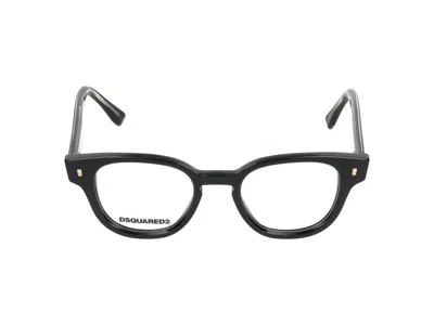 Dsquared2 Eyewear Oval Frame Glasses In Black