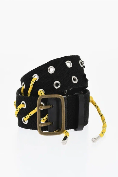 Dsquared2 Fabric Grommet Belt With Contrasting Detail 50mm
