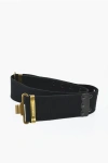 Dsquared2 Fabric Grommet Belt With Golden Details 55mm In Black