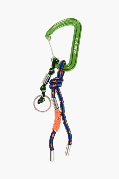 Dsquared2 Fabric Keychain With Large Carabiner In Multi