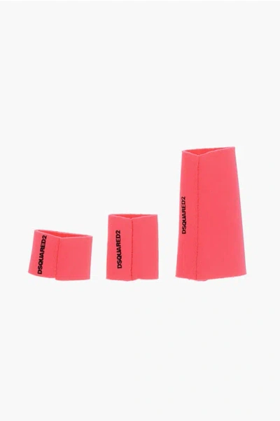 Dsquared2 Fabric Rings Set With Contrasting Logo