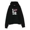 Dsquared2 Cotton Hoodie With Logo And Drawstring In Black