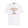 Dsquared2 Playful Graphic Print Cotton T-shirt In White