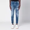 Dsquared2 Faded Blue Jeans With Rips And Splashes Men In Blue