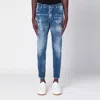 Dsquared2 Faded Blue Jeans With Rips And Splashes Men