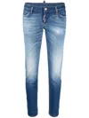 Dsquared2 Faded Blue Low-rise Slim-fit Jeans