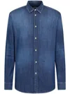 Dsquared2 Dan Relaxed Chambray Denim Shirt In Blue