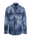 Dsquared2 Fashion Western Shirt In Blue